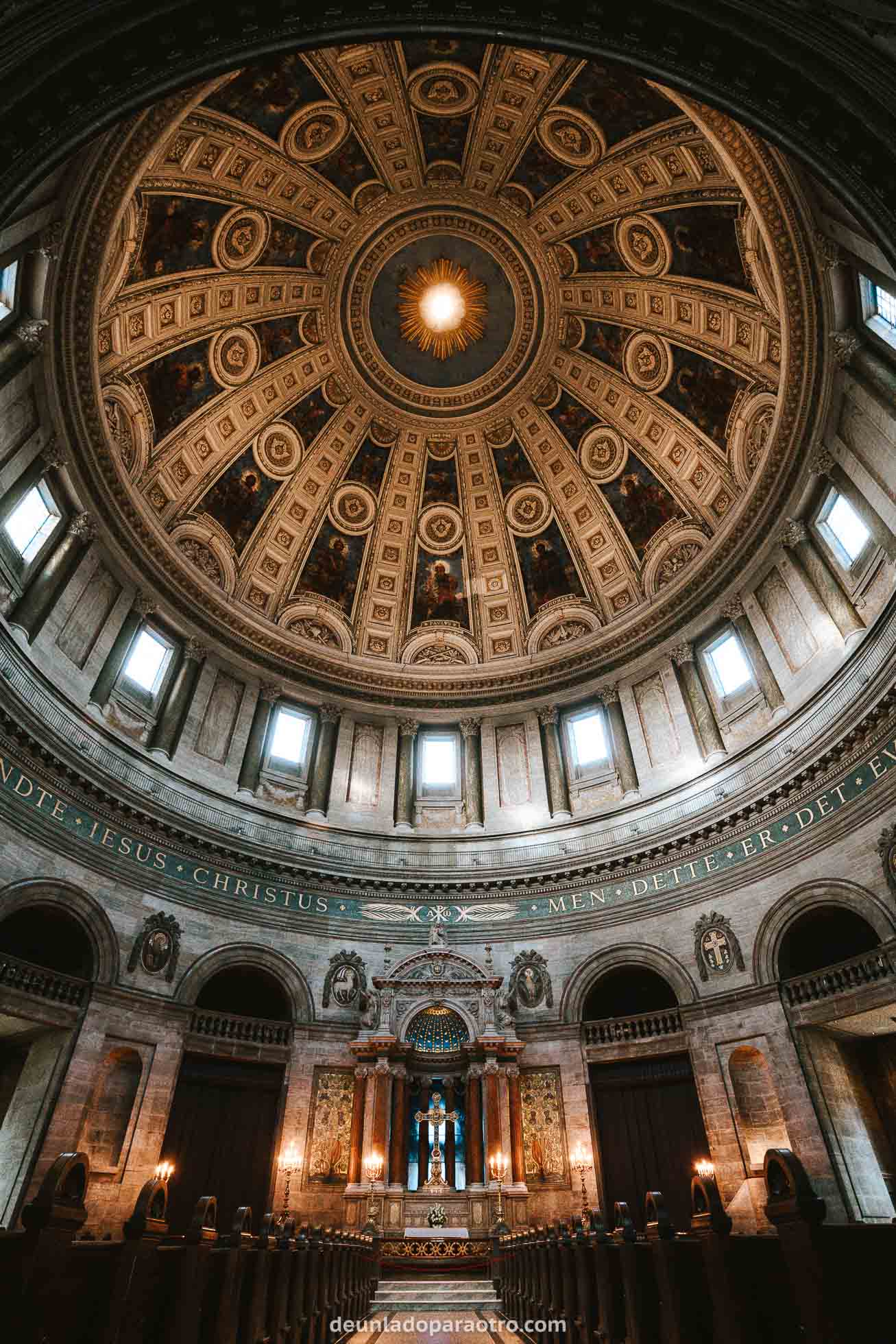 Cúpula De la Iglesia de Mármol, de las más espectaculares que ver en Copenhague