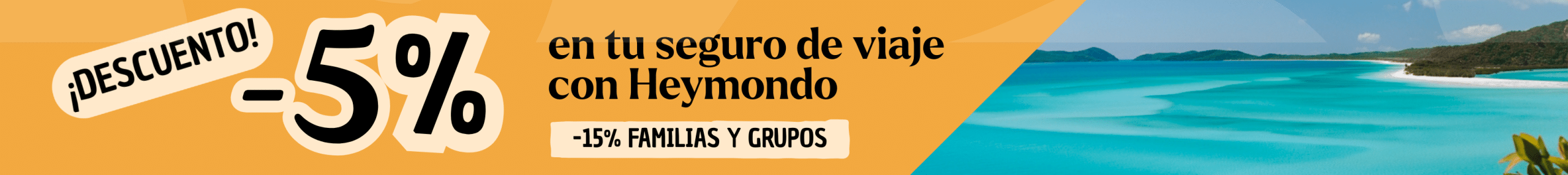 5% de descuento en el seguro de viaje Heymondo