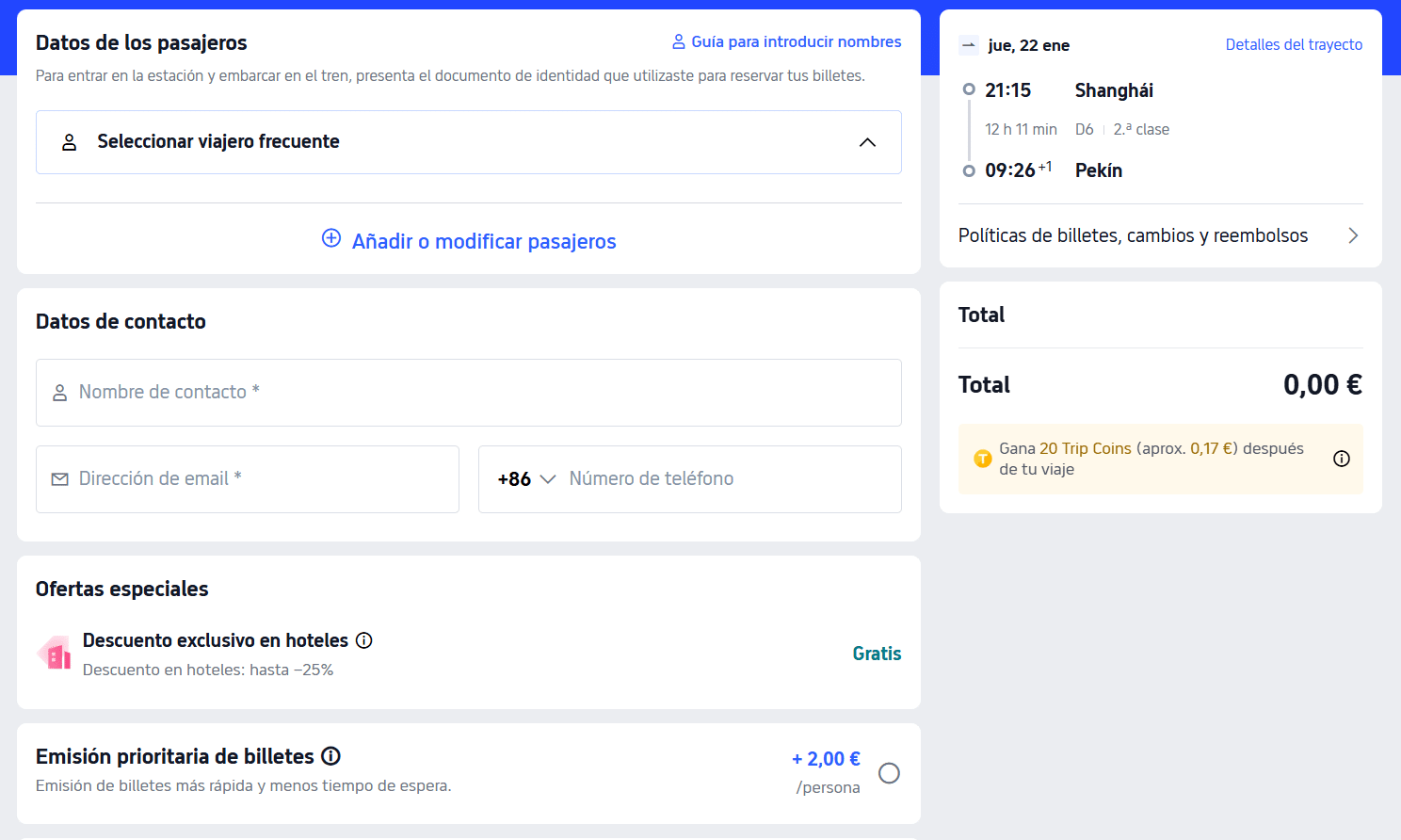 Plataformas recomendadas para comprar tus billetes (¡la mejor Trip.com!). Proceso de reserva paso a paso