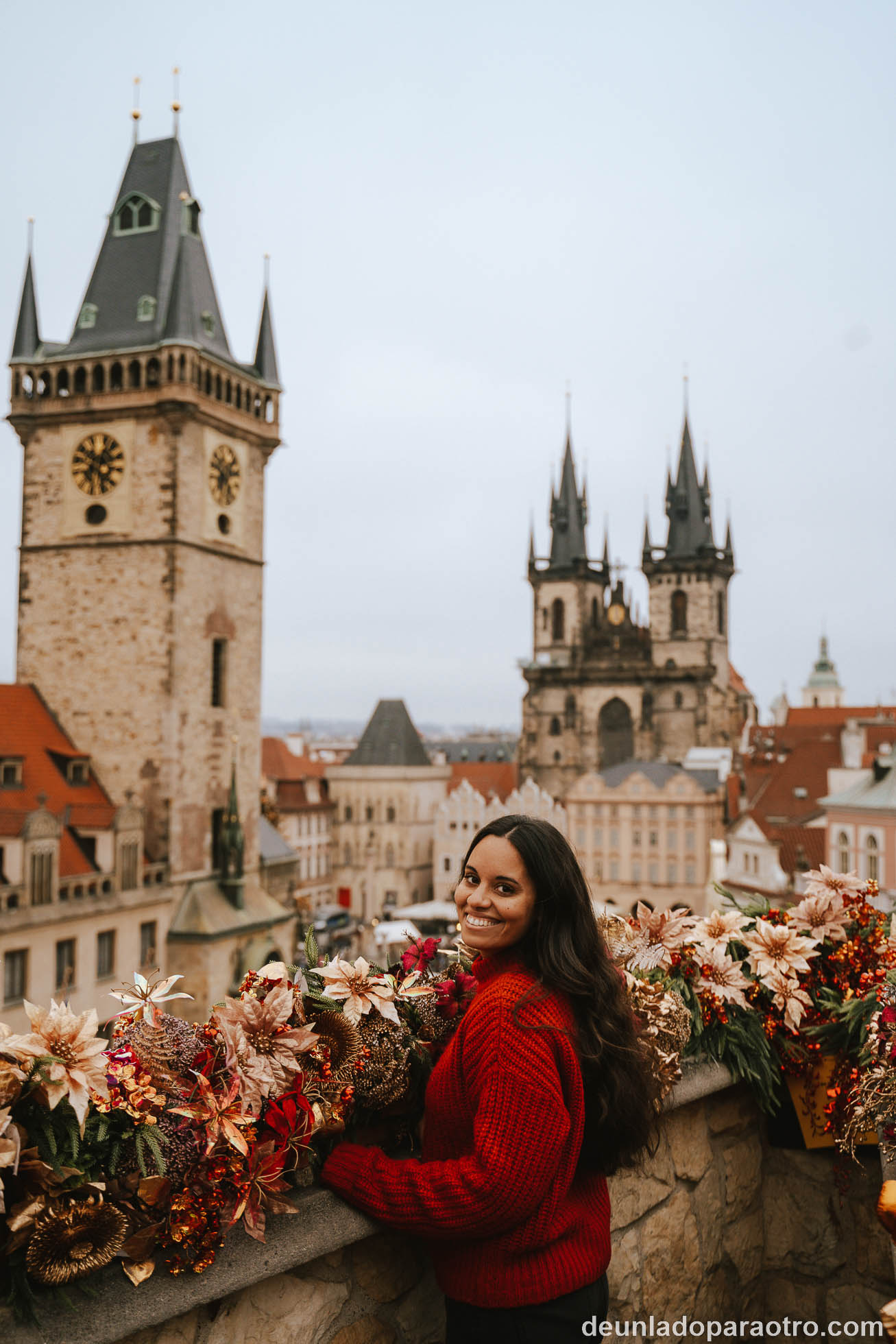 Terasa U Prince, donde puedes calentarte un poquito, tomar algo y sacar una de las postales más clásicas de Praga