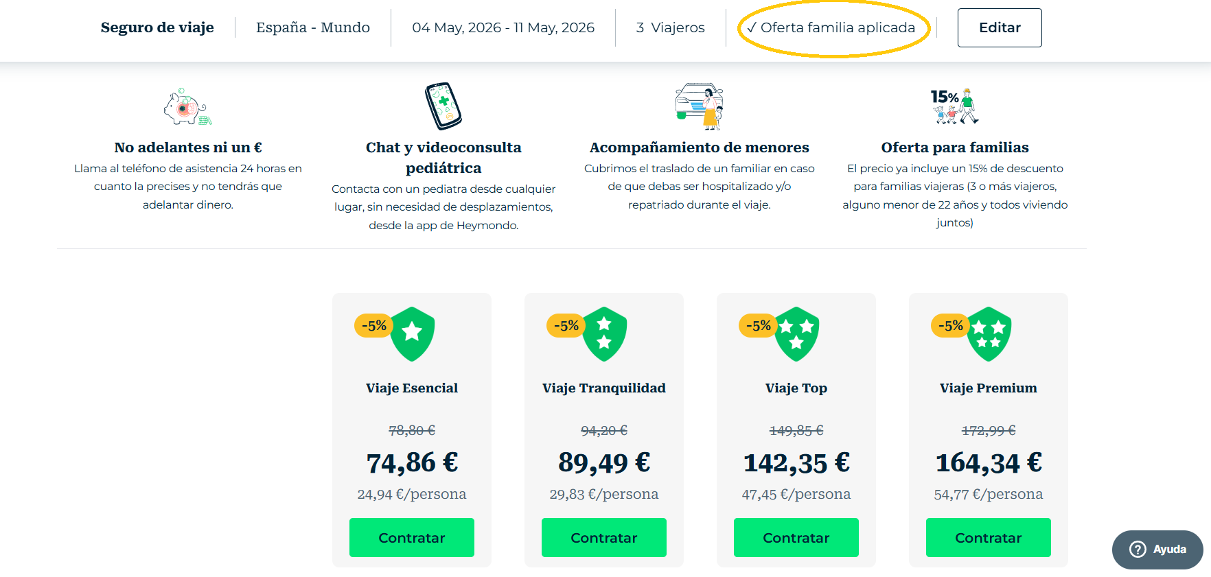 Descuento Heymondo: del 5% al 45%