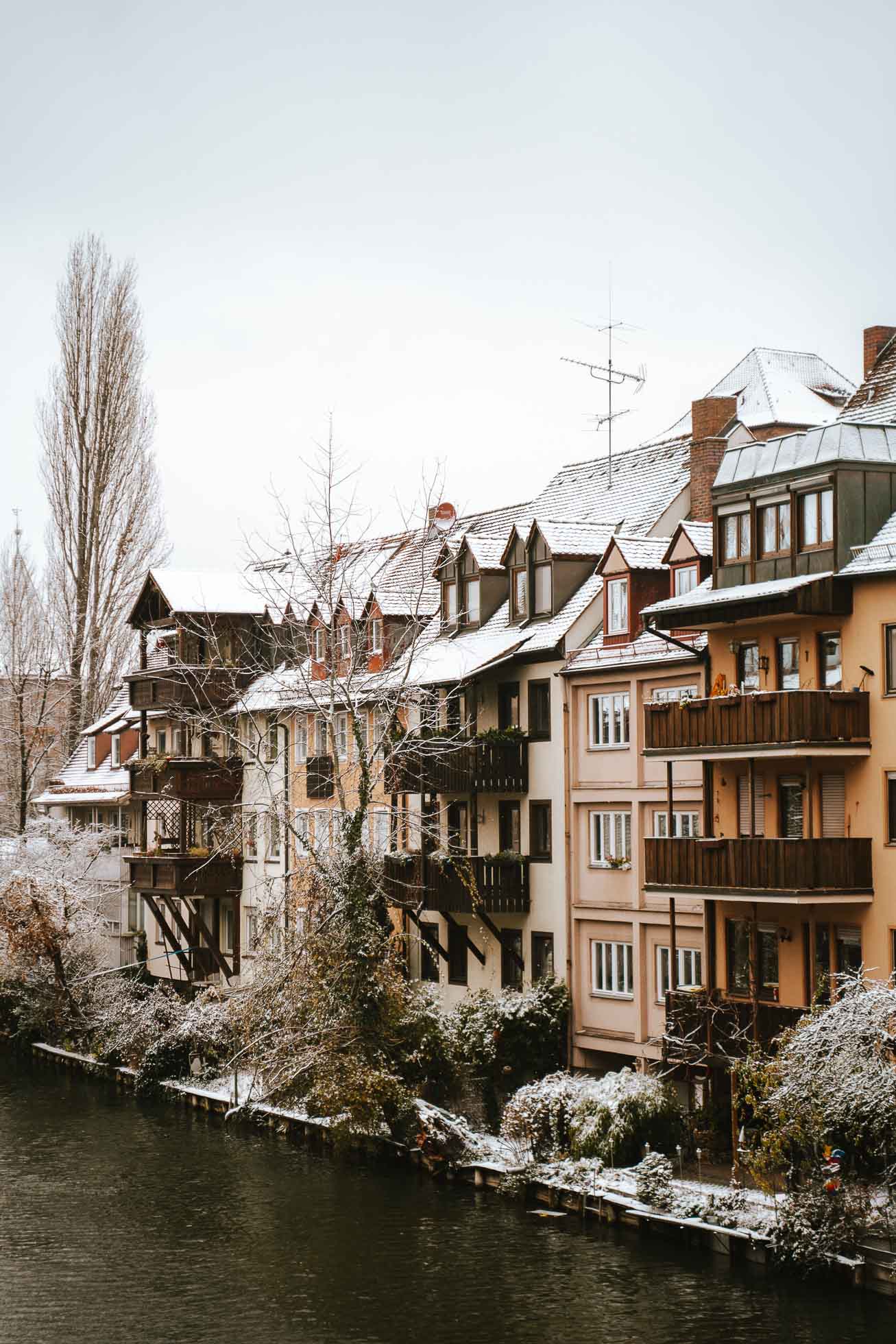 Casas de Nuremberg en Navidad