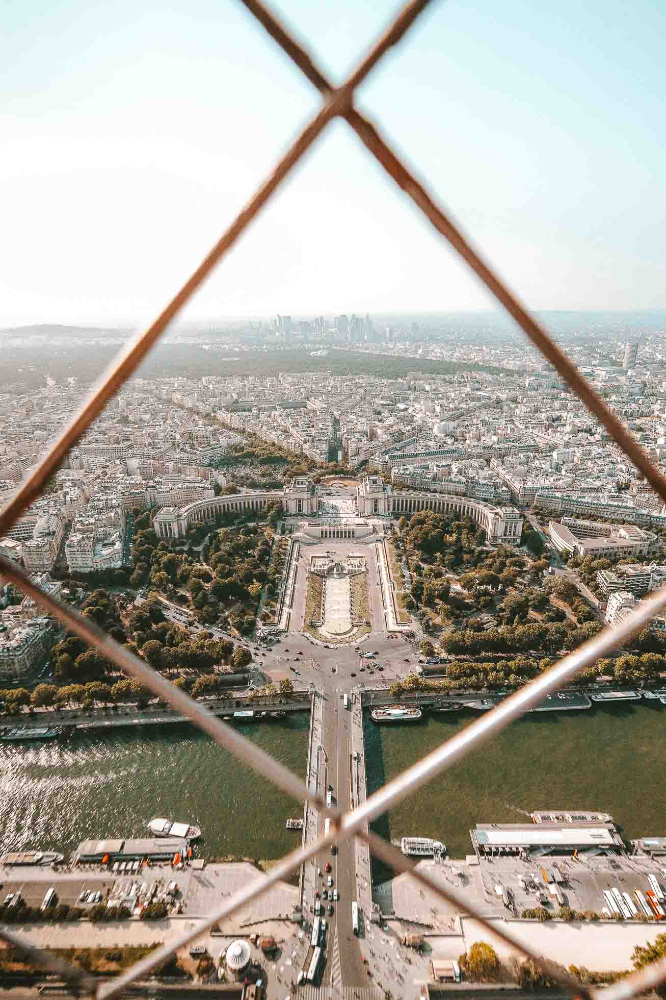 Vistas desde la Torre Eiffel algo que hacer en Paris en dos dias