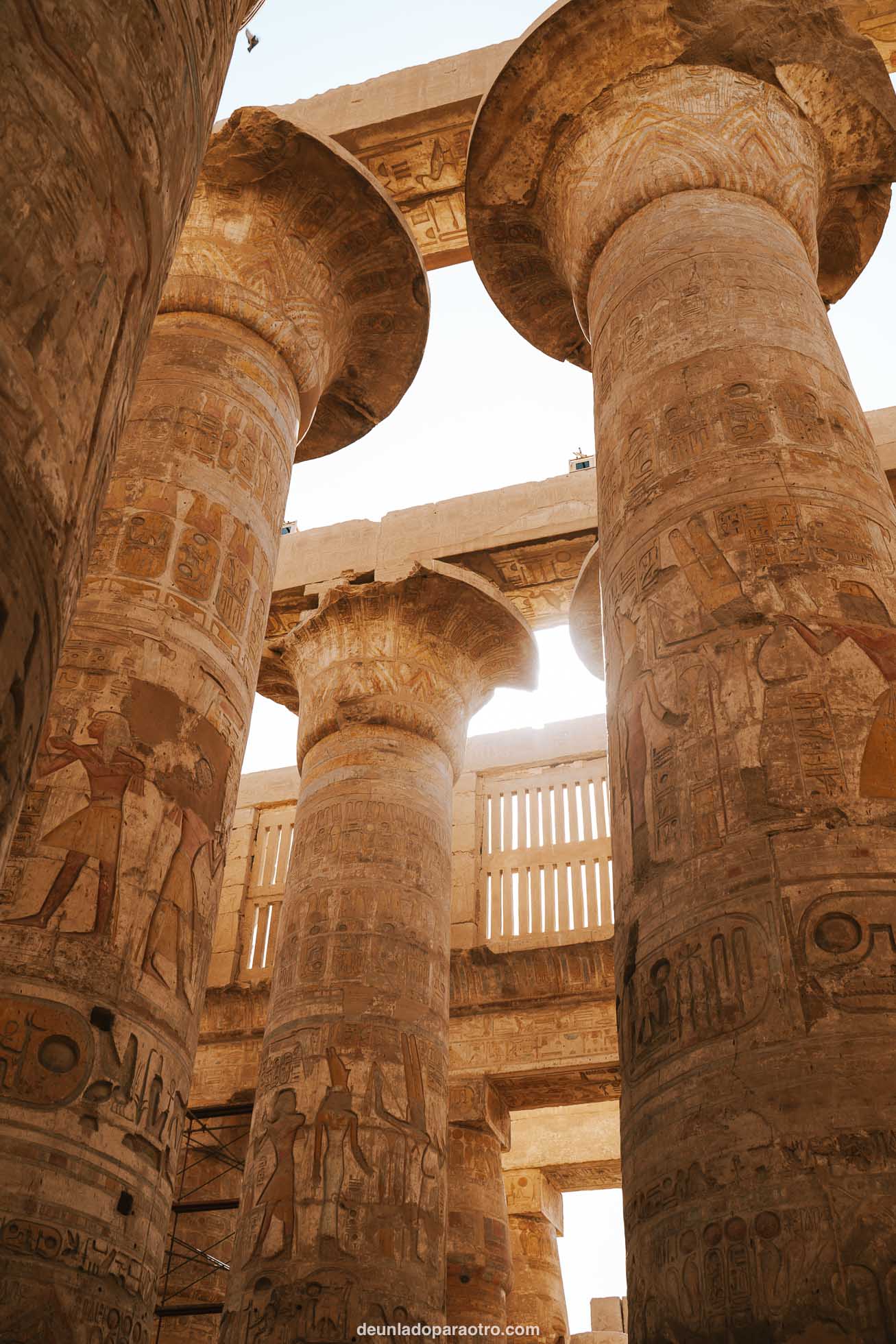 sala hipóstila del templo de Karnak, nuestro favorito que ver en Luxor