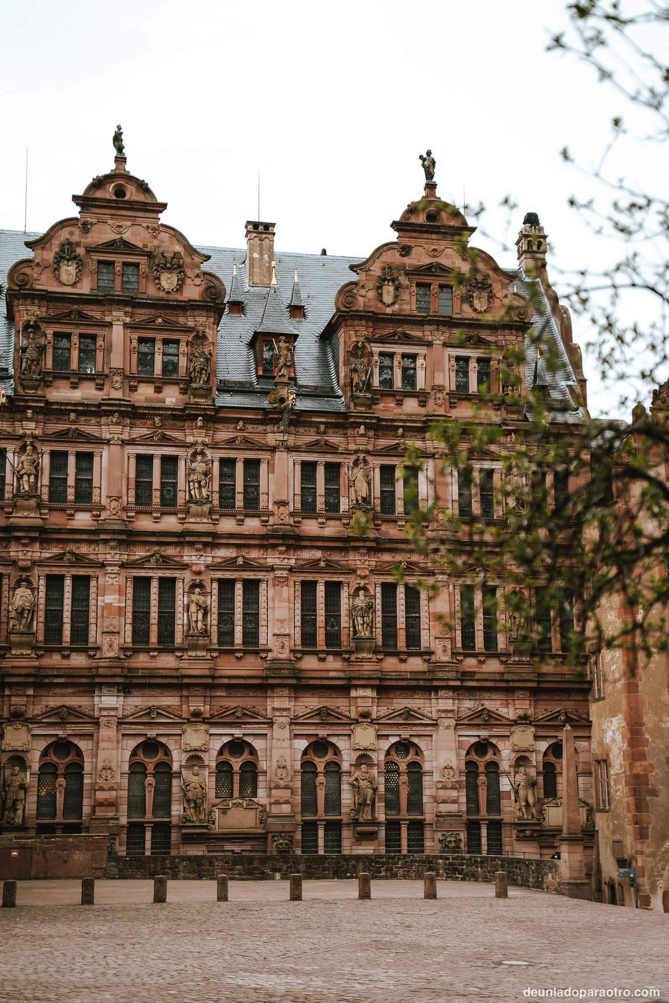 Fachada del Castillo de Heidelberg, la atracción más popular que ver en Heidelberg